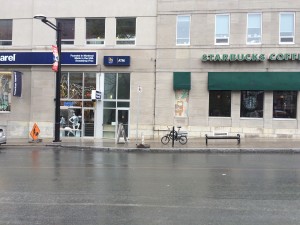 curb extension replaces on-street bicycle parking